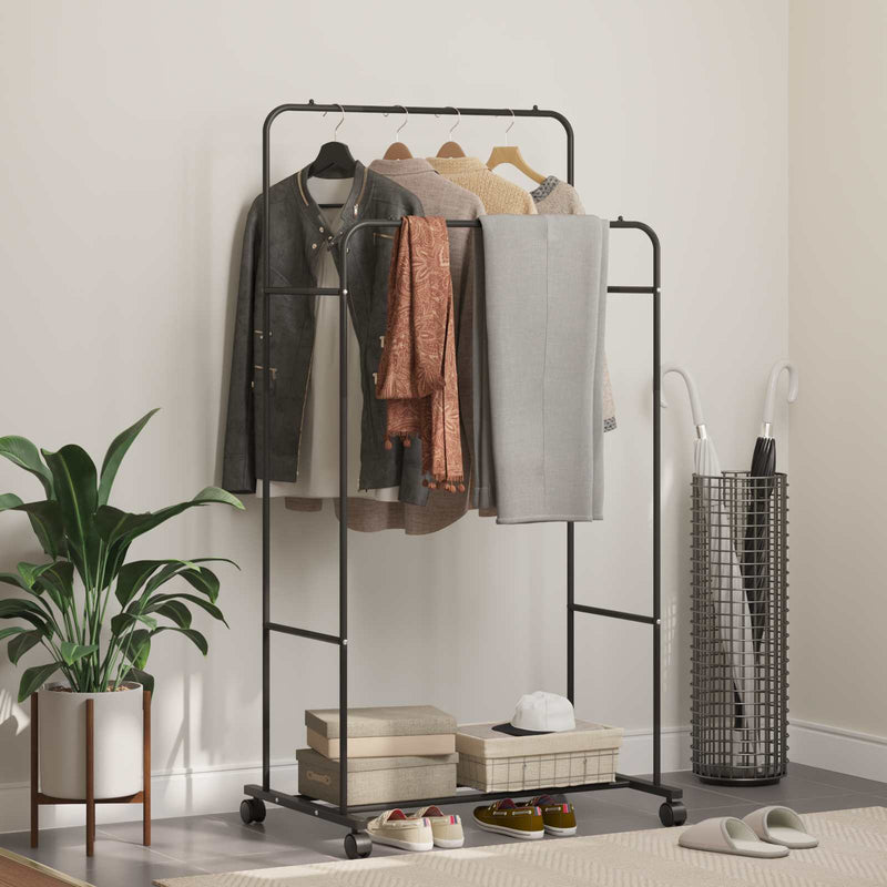 Vidaxx perchero liso negro 80 x 53 x 156 cm