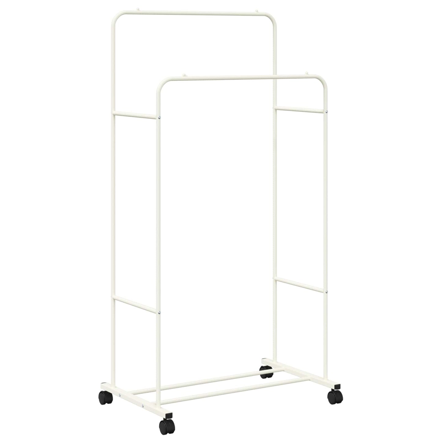 Vidaxl kledingrek effen wit 80 x 53 x 156 cm