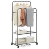 Appendiabiti Vidaxx con ripiano con ruota con contenitore nero 80 x 53 x 156 cm