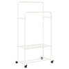 Vidaxx perchero con estante con rueda con almacenaje blanco 80 x 53 x 156 cm