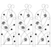 Cancello da giardino Vidaxl con serratura 3 pezzi nero 112 x 39,5 cm in acciaio