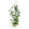 Cancello da giardino Vidaxl con serratura 3 pezzi nero 112 x 39,5 cm in acciaio