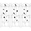 Vidaxl tuinhek 3 pcs zwart 110 x 40 cm staal