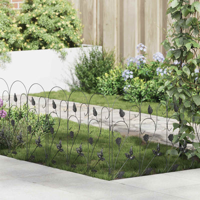 Traliccio per recinzione da giardino Vidaxl nero 307 x 54,5 x 0,3 cm