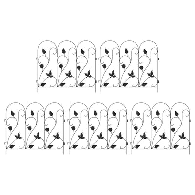 Traliccio per recinzione da giardino Vidaxl nero 307 x 54,5 x 0,3 cm
