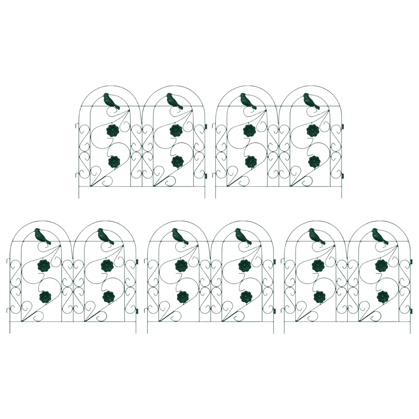 Vidaxl tuinhek latwerk groen 308,5 x 54,5 x 0,3 cm