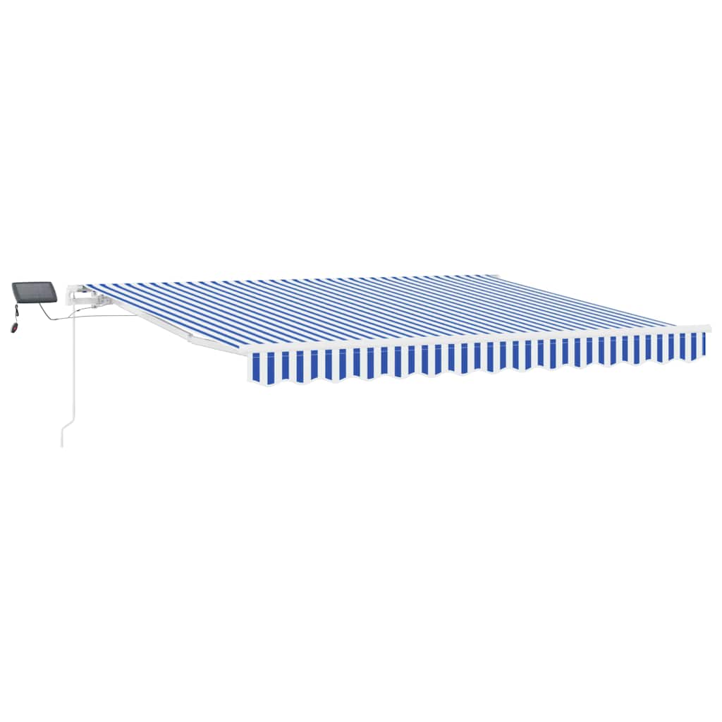 Ombrellone pieghevole Vidaxx blu e bianco 350 x 250 cm