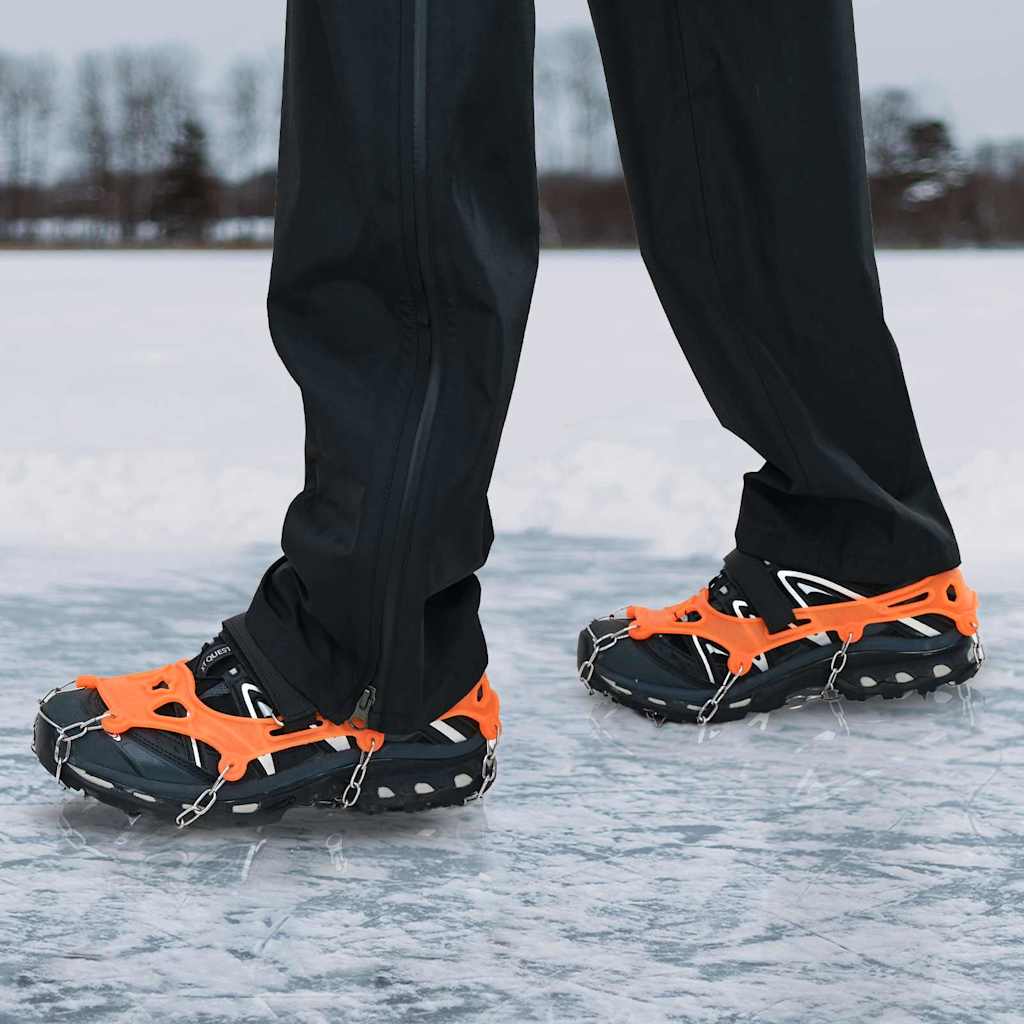 VidaXL fermagli per ghiaccio per scarpe arancione l