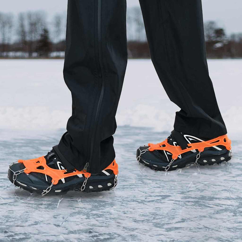 VidaXL fermagli per ghiaccio per scarpe arancione xl