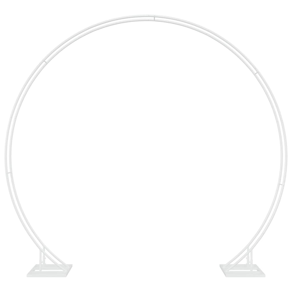Vidaxl trouwrand wit 220 x 45 x 200 cm staal