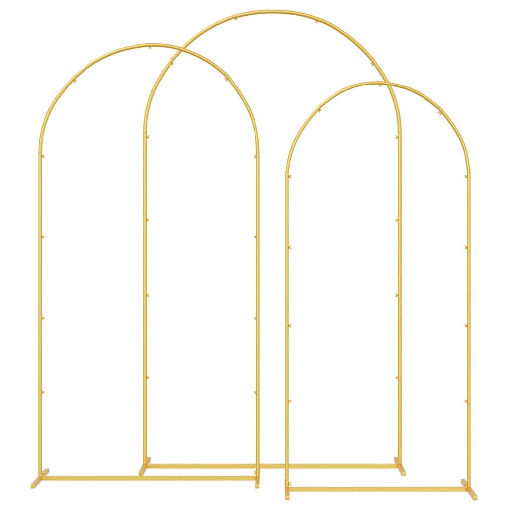 Vidaxl trouwrand 3 pcs goud staal
