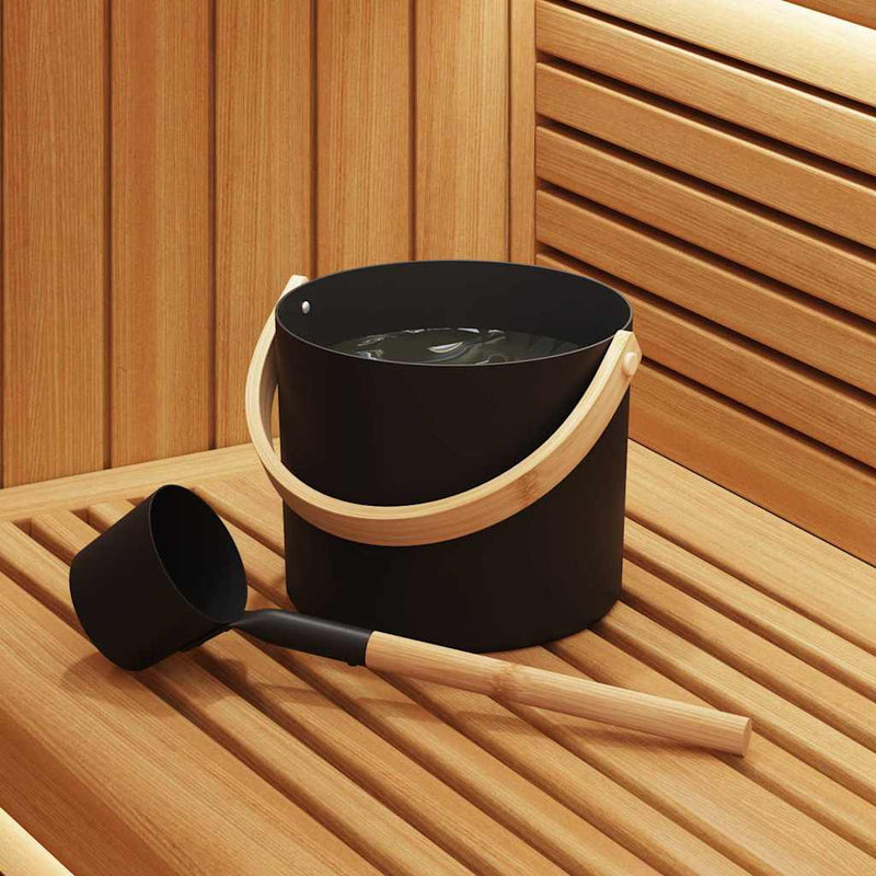 Set di accessori per sauna VidaXL 2 pezzi nero