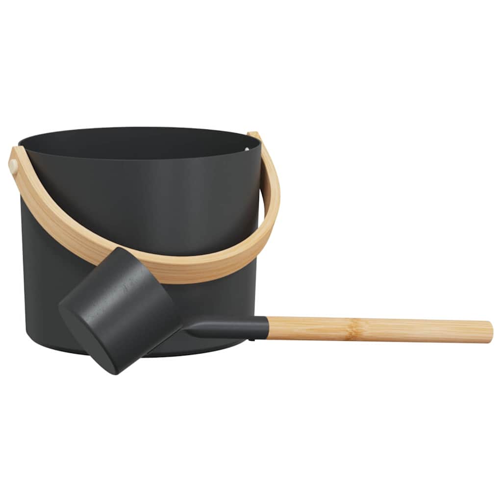 Set di accessori per sauna VidaXL 2 pezzi nero