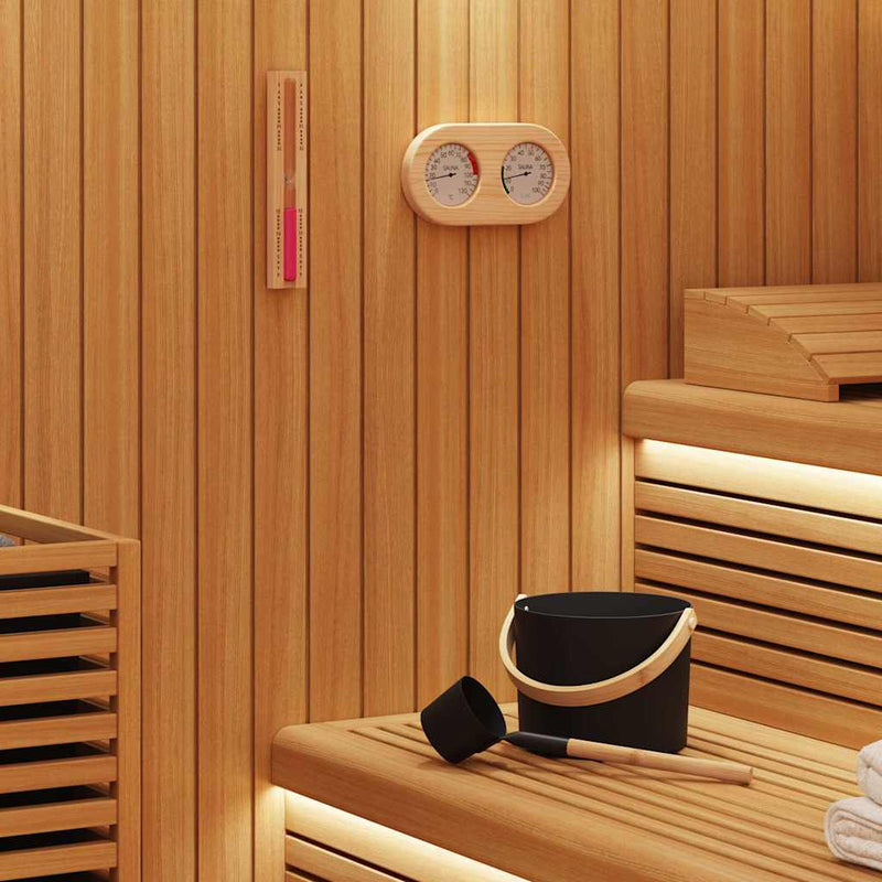 Set di accessori per sauna VidaXL 4 pezzi nero