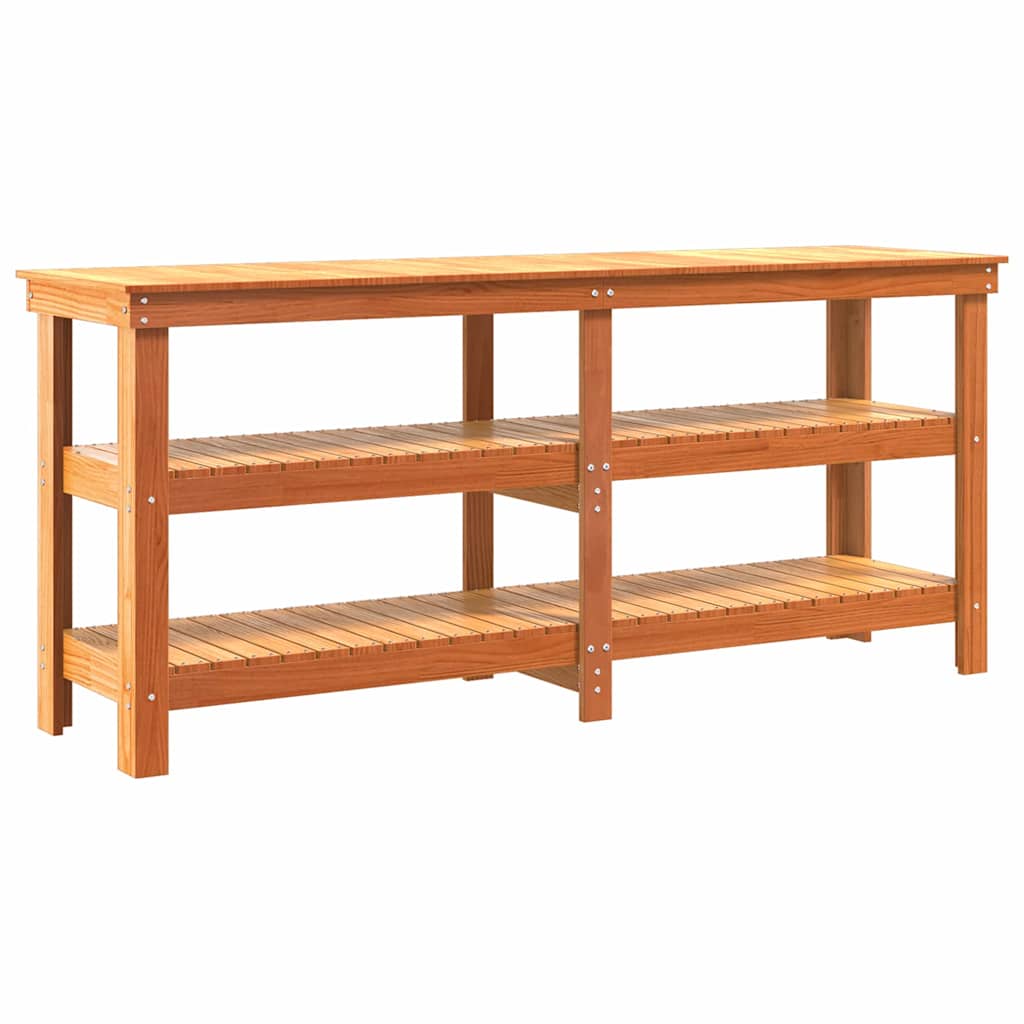 Vidaxl werkbank wasbruin 181,5 x 50 x 80 cm massief grenenhout