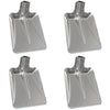 Testa della pala Vidaxx 4 pezzi argento 43 x 32,5 cm alluminio