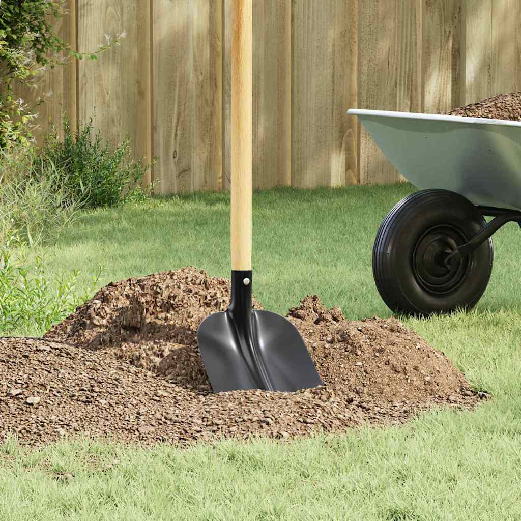 Vidaxl schep hoofd zwart 34,5 x 24 cm gepoedercoat staal