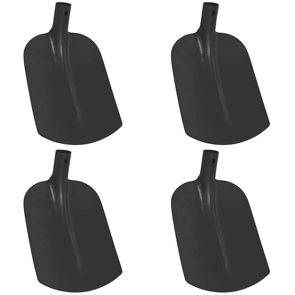 Vidaxl schep hoofd 4 pcs zwart 34,5 x 24 cm gepoedercoat staal