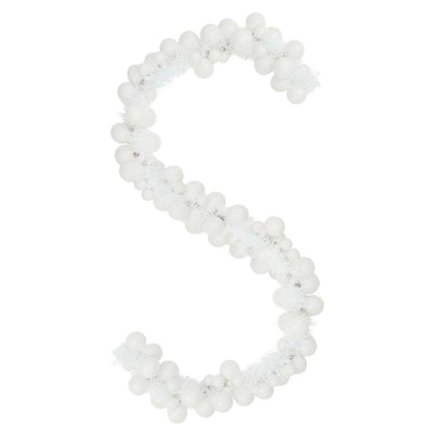 Vidaxx Ghirlanda di palline di Natale bianche 186 cm in polistirolo