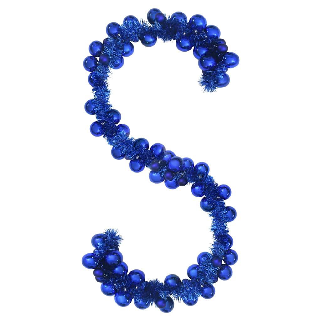 Vidaxx Guirnalda de bolas navideñas azul 186 cm poliestireno