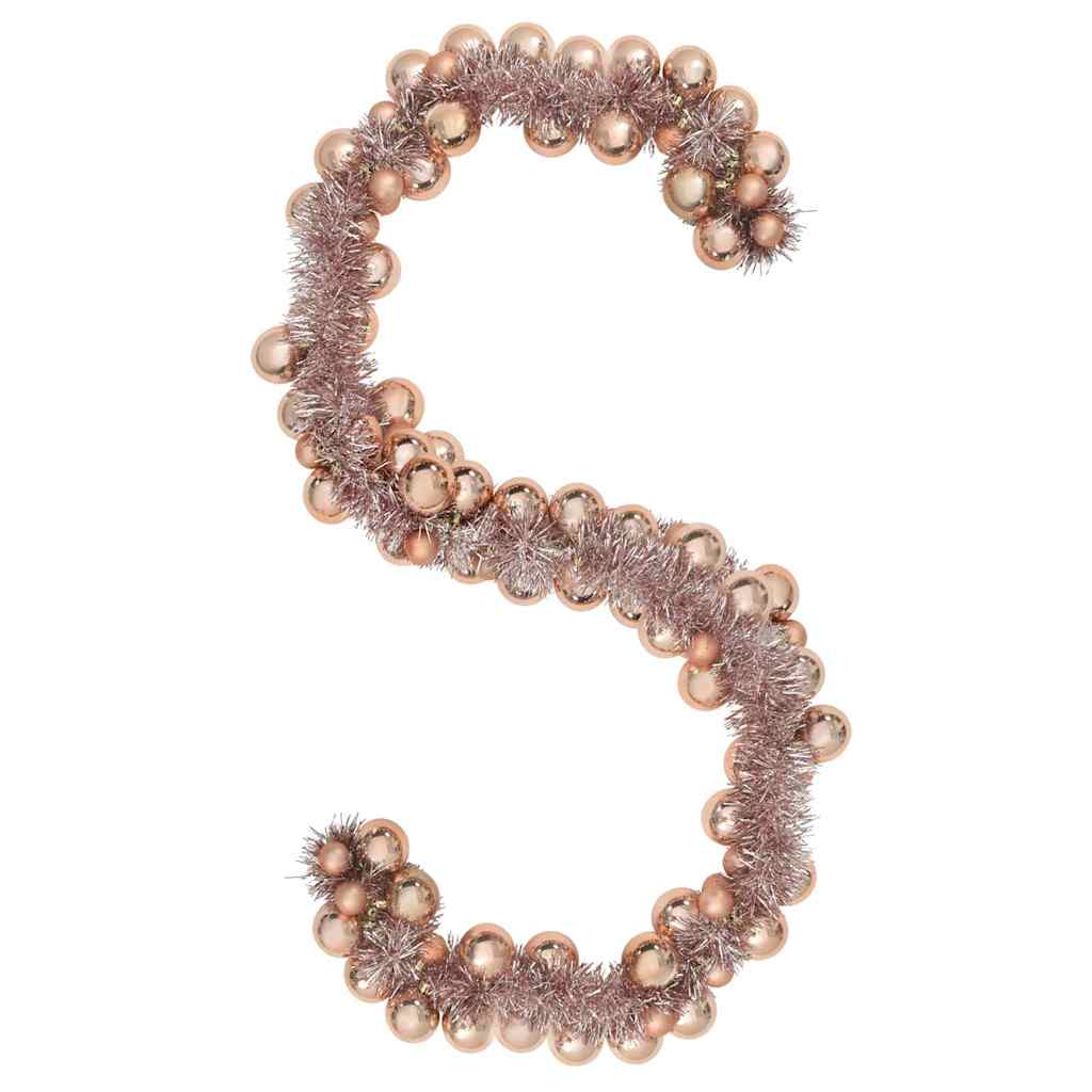 Vidaxl kerstbal guirlande rose gold 186 cm polystyreen
