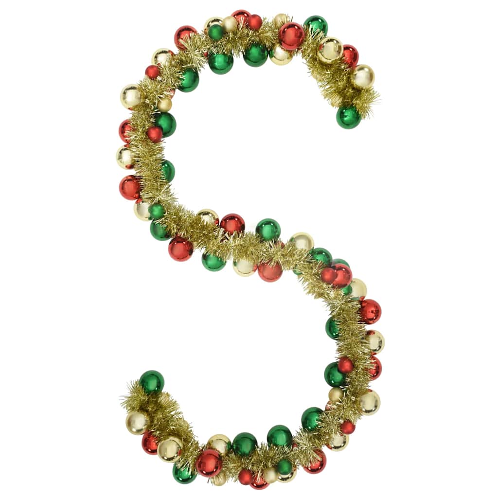 Vidaxl kerstbal guirlande multikleur 186 cm polystyreen
