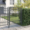 Vidaxl hekpoort met spear boven met slot grijs 103 x 175 cm staal