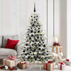VidaXL set bolas navideñas con 300 LED 120 pzs plástico negro