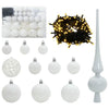 Vidaxl kerstbal set met 150 led 61 pcs wit kunststof