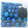 VidaXL set bolas navideñas con 300 LED 120 pzs plástico azul