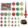 VidaXL set bolas navideñas con 150 LED 61 piezas plástico multicolor