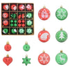Vidaxl kerstbal set 40 pcs rood en groen kunststof