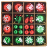 Vidaxl kerstbal set 40 pcs rood en groen kunststof