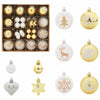 Vidaxl kerstbal set 40 pcs wit en goud kunststof