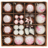 Vidaxl kerstbal set 40 pcs wit en roze kunststof