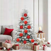VidaXL set bolas navideñas xl 9 pzs plástico rojo