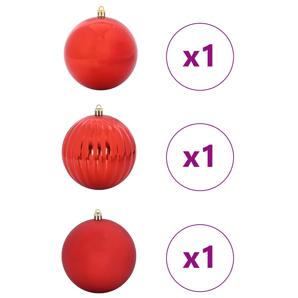 Vidaxl kerstbal set xxl 3 pcs rood kunststof