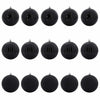Vidaxl set palline di Natale xl 15 pezzi in plastica nera