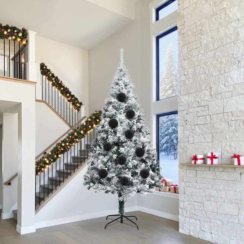 VidaXL set bolas navideñas xxl 4 pzs plástico negro