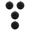 VidaXL set bolas navideñas xxl 4 pzs plástico negro