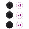 VidaXL set bolas navideñas xxl 4 pzs plástico negro