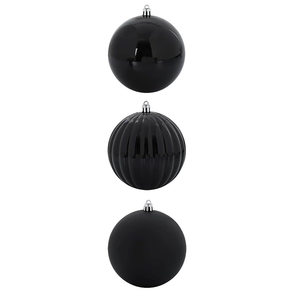 Vidaxl kerstbal set xxl 3 pcs zwart kunststof