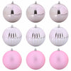 Vidaxl kerstbal set xl 9 pcs roze kunststof