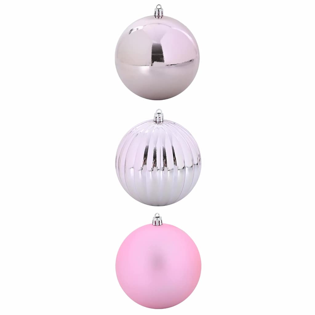 Vidaxl kerstbal set xxl 3 pcs roze kunststof