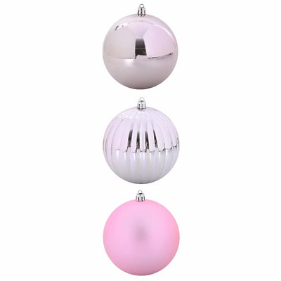 Vidaxl kerstbal set xxl 3 pcs roze kunststof