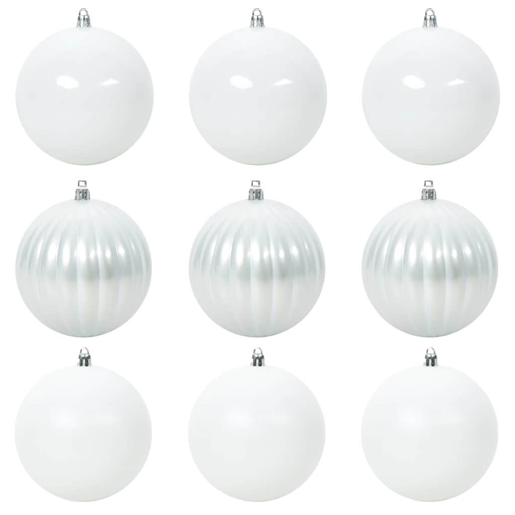 Vidaxl kerstbal set xl 9 pcs wit kunststof