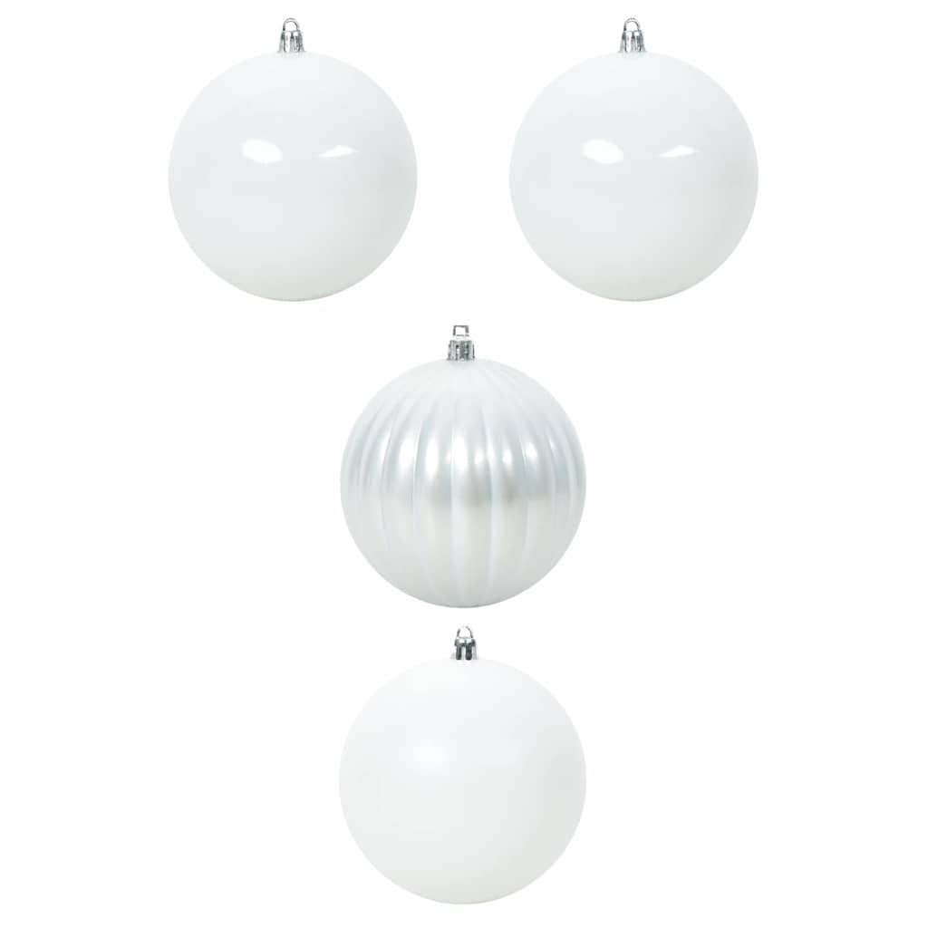 Vidaxl kerstbal set xxl 4 pcs wit kunststof