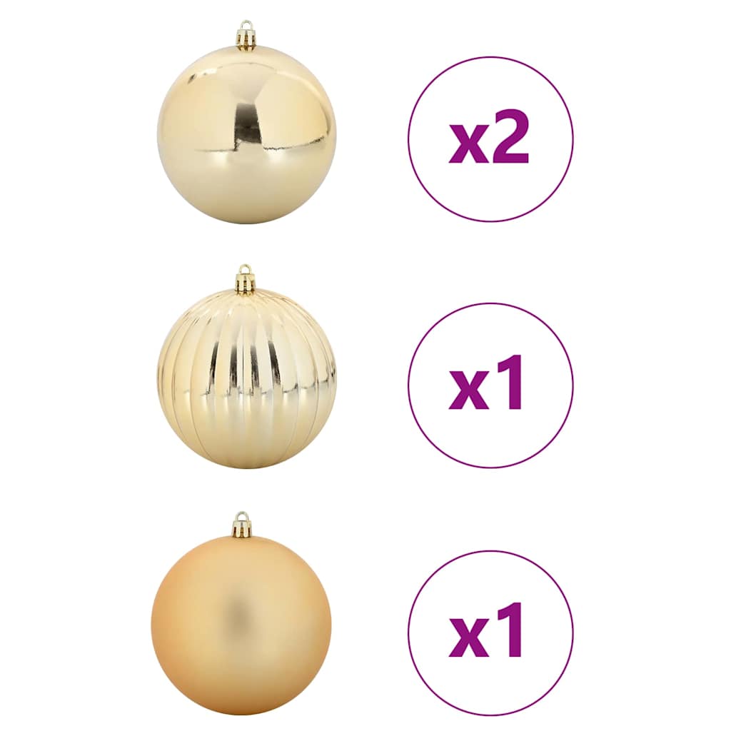 Vidaxl kerstbal set xxl 4 pcs goud kunststof