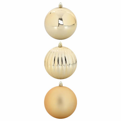 VidaXL juego de bolas de Navidad xxl 3 pzs plástico dorado