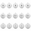 Vidaxl set palline di Natale xl 15 pezzi in plastica argento